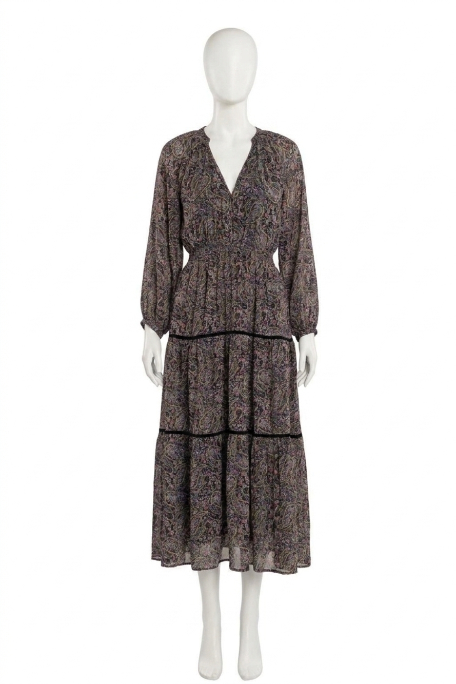 NEW ELIZABETH JAMES THE LABEL hallie dress in paisley